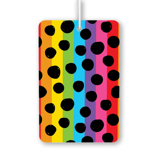 Colorful Stripes with Polka Dots Air Freshener