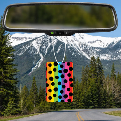 Colorful Stripes with Polka Dots Air Freshener