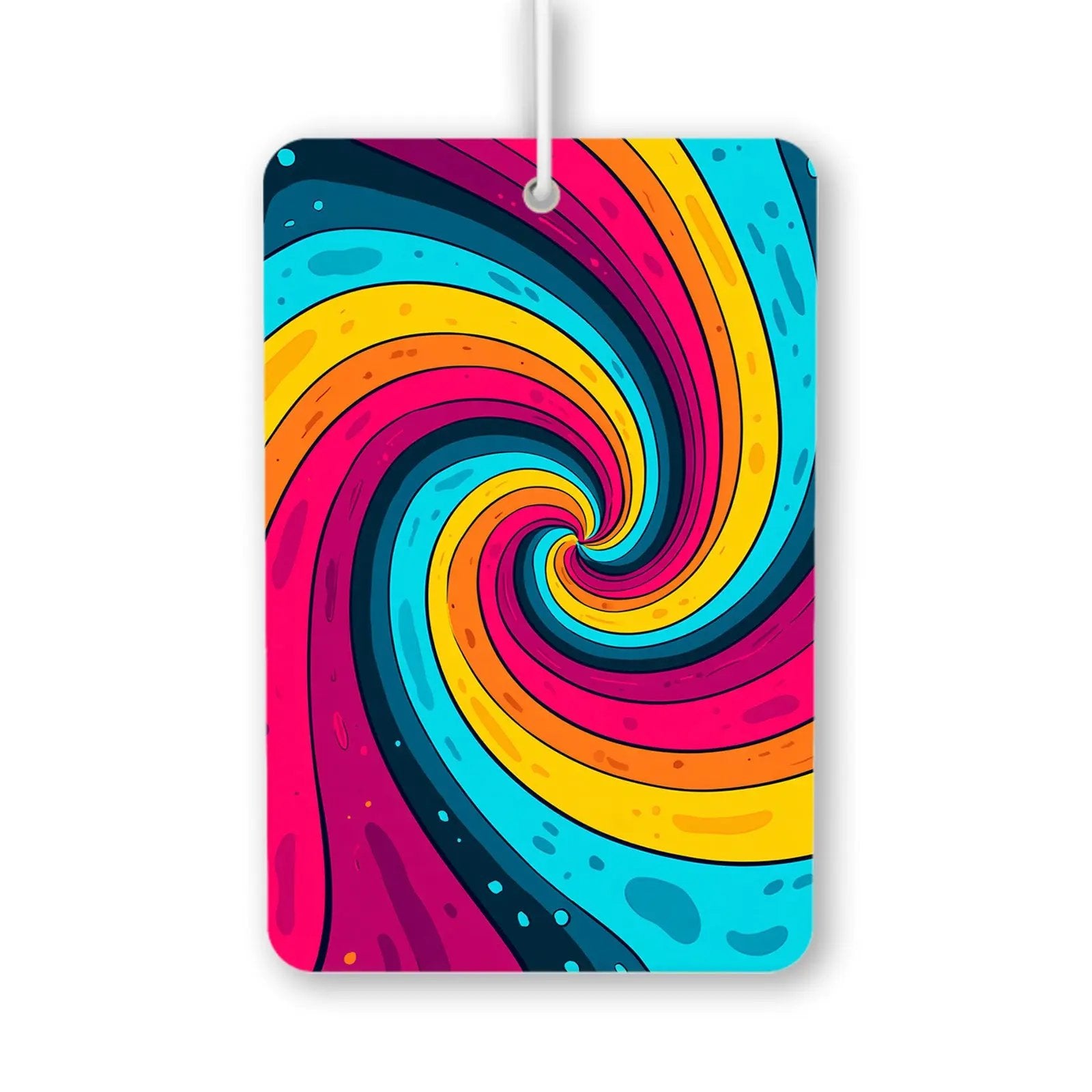 Colorful Swirl Design Air Freshener