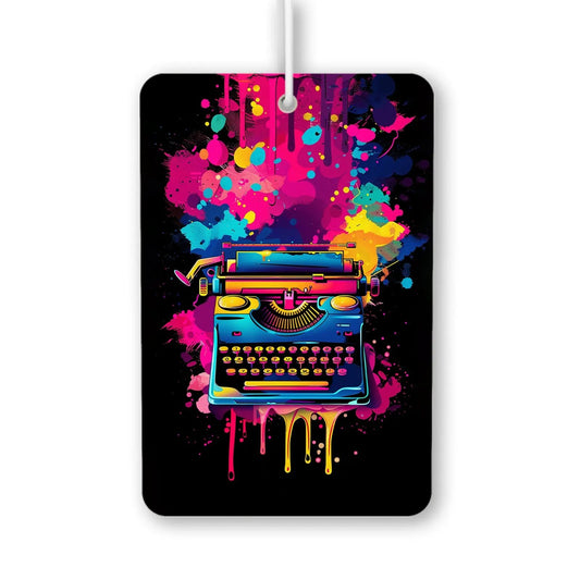 Colorful Typewriter Art Air Freshener