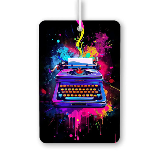Colorful Typewriter Art Print Air Freshener