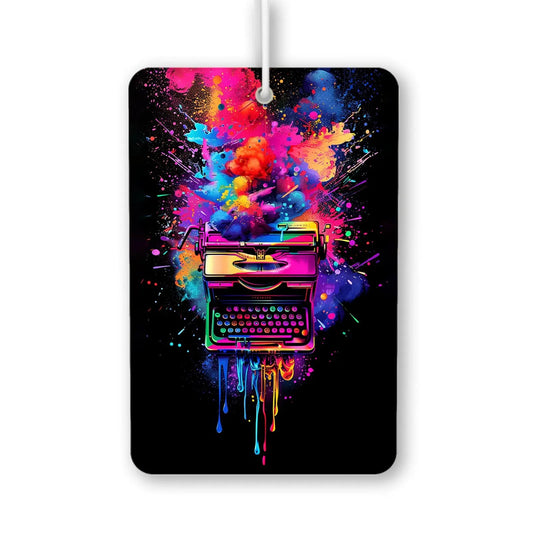 Colorful Typewriter Splash Air Freshener
