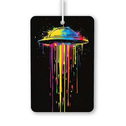 Colorful UFO Drip Art Air Freshener