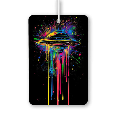 Colorful UFO Splash Art Air Freshener