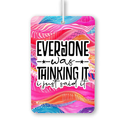 Colorful Waves Quote Air Freshener