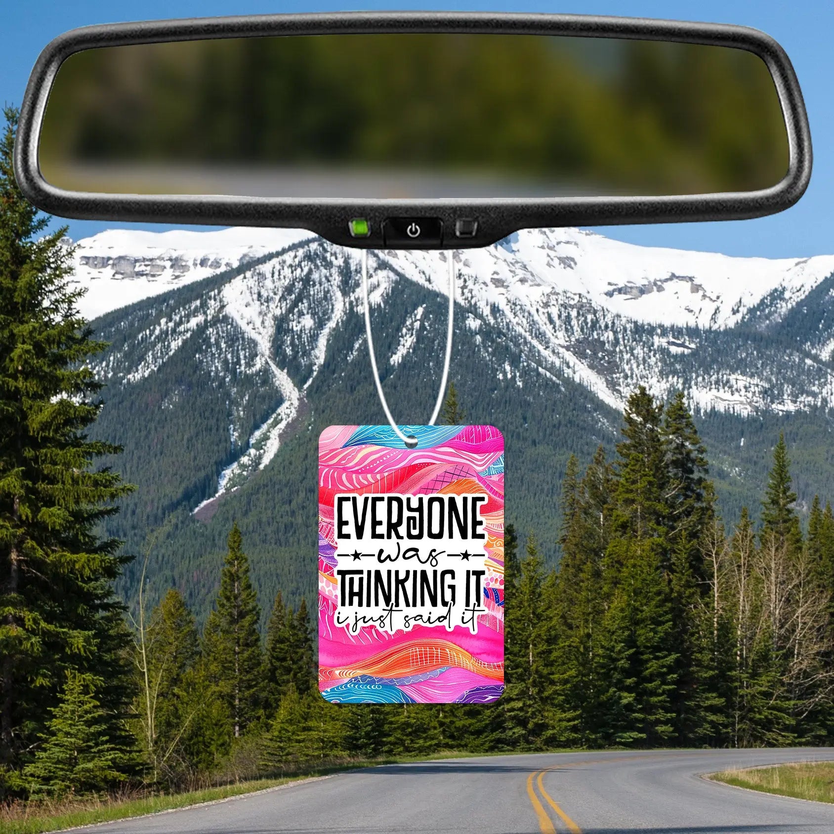 Colorful Waves Quote Air Freshener