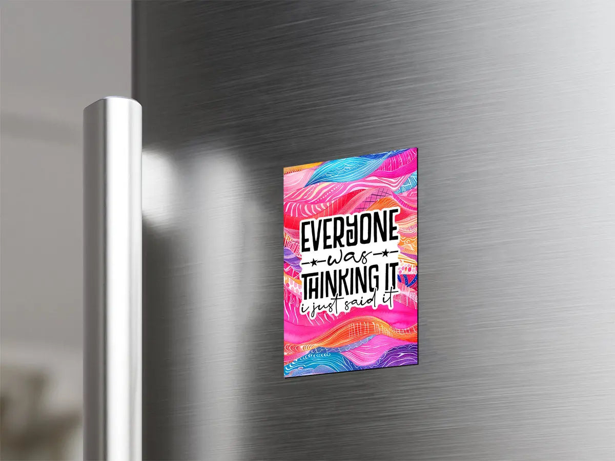 Colorful Waves Quote Magnet