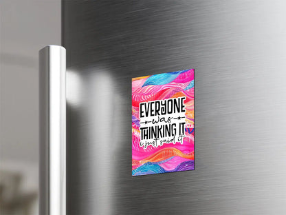 Colorful Waves Quote Magnet