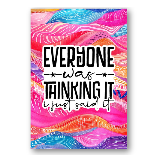 Colorful Waves Quote Sticker