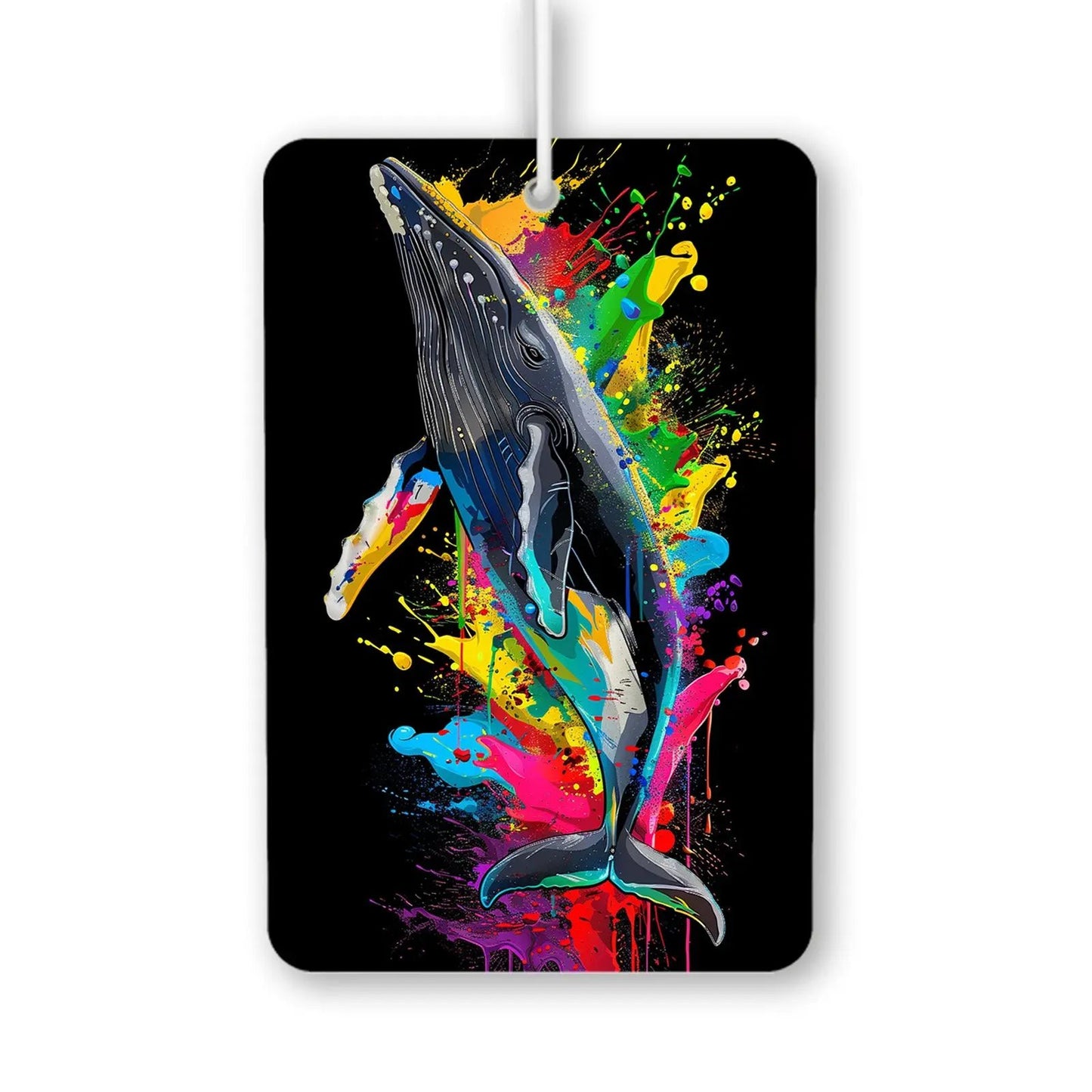 Colorful Whale Splash Air Freshener