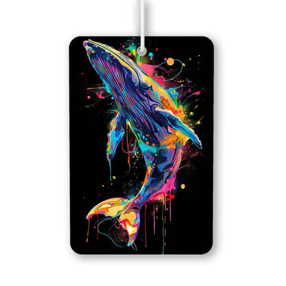 Colorful Whale Splash Art Air Freshener