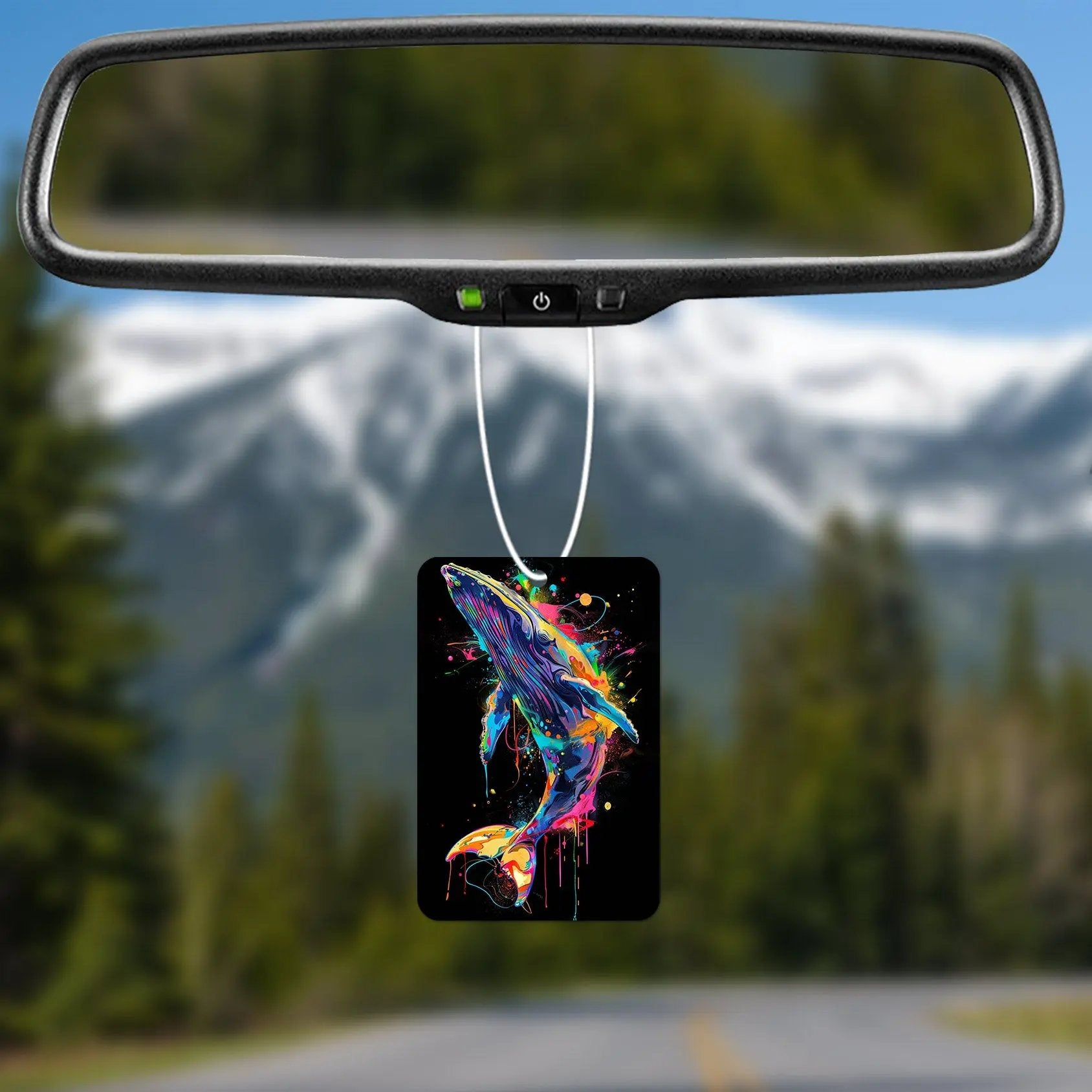 Colorful Whale Splash Art Air Freshener