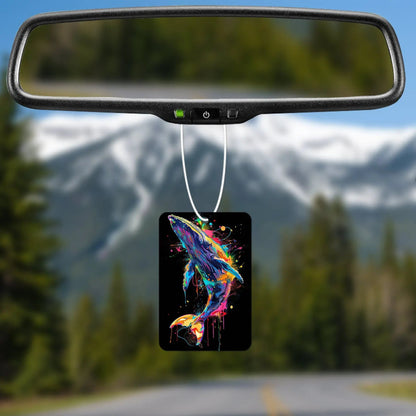 Colorful Whale Splash Art Air Freshener