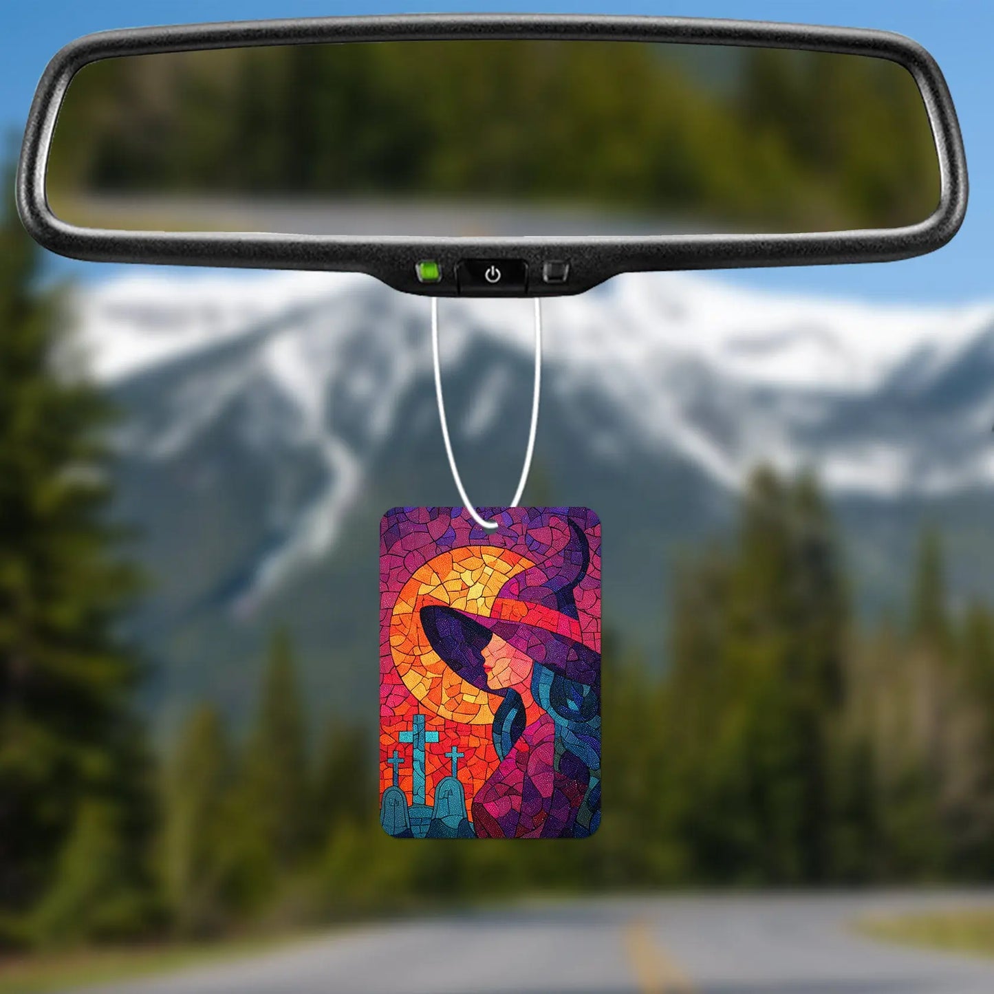 Colorful Witch Silhouette Air Freshener
