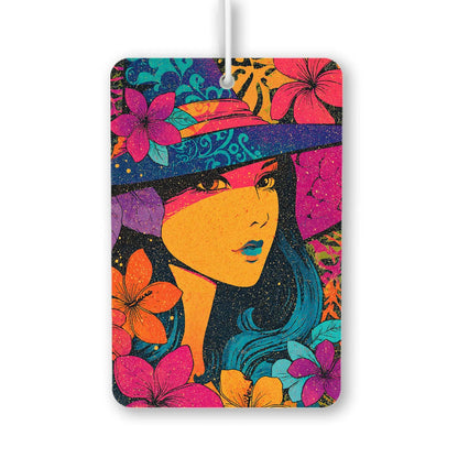 Colorful Witch with Flowers Air Freshener