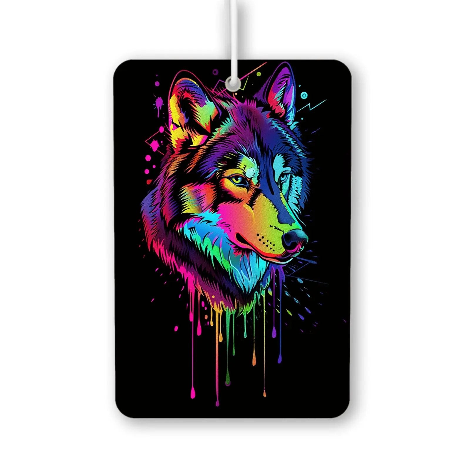 Colorful Wolf Air Freshener