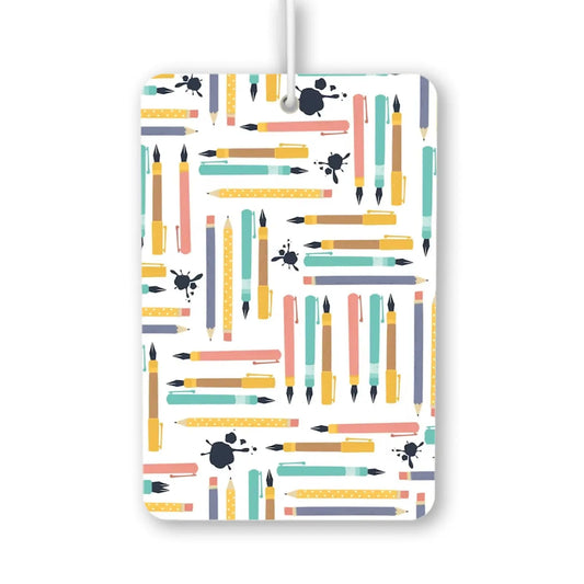 Colorful Writing Instruments Pattern Air Freshener