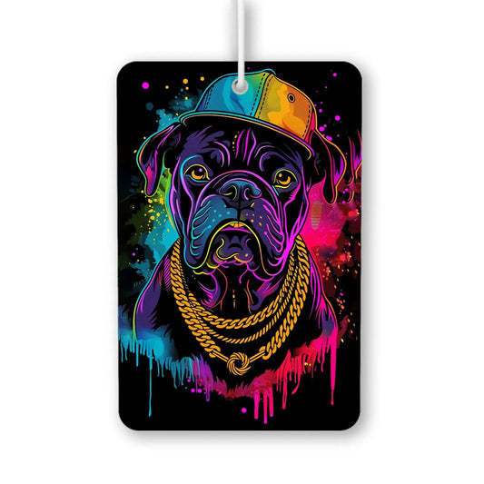 Cool Dog with Cap and Chains Air Freshener