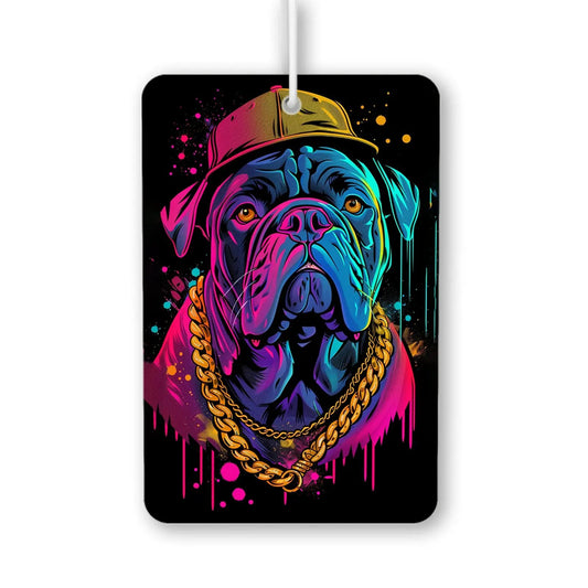 Cool Dog with Chain and Cap Air Freshener