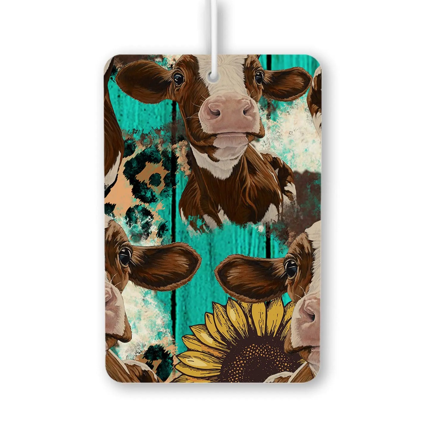 Cow and Sunflower Pattern Air Freshener
