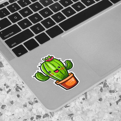 Cute Cactus Character Sticker