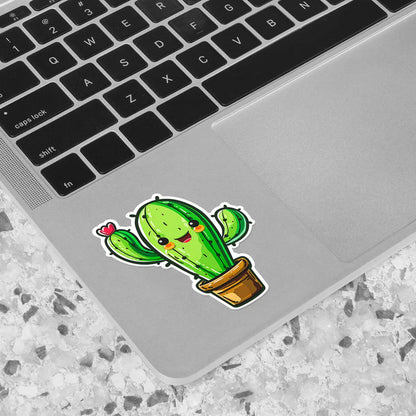 Cute Cactus Character Sticker
