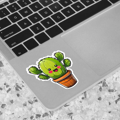 Cute Cactus Character Sticker