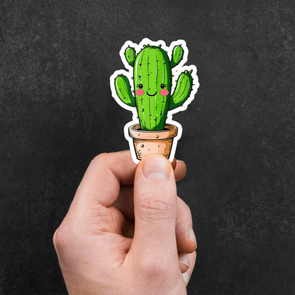 Cute Cactus in Pot Sticker