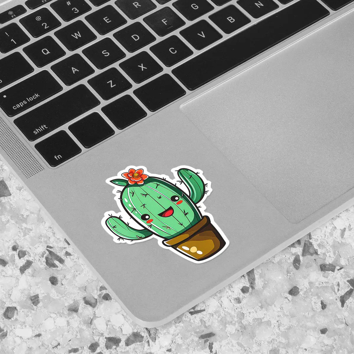 Cute Cactus with Flower Sticker