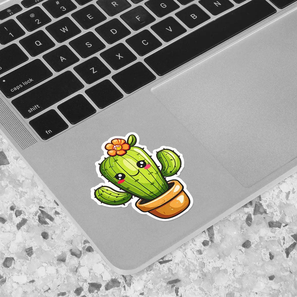 Cute Cactus with Flower Sticker