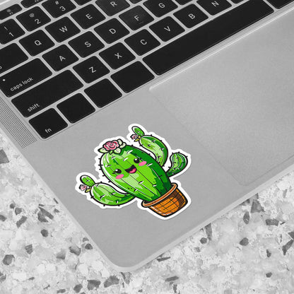 Cute Cactus with Flowers Sticker