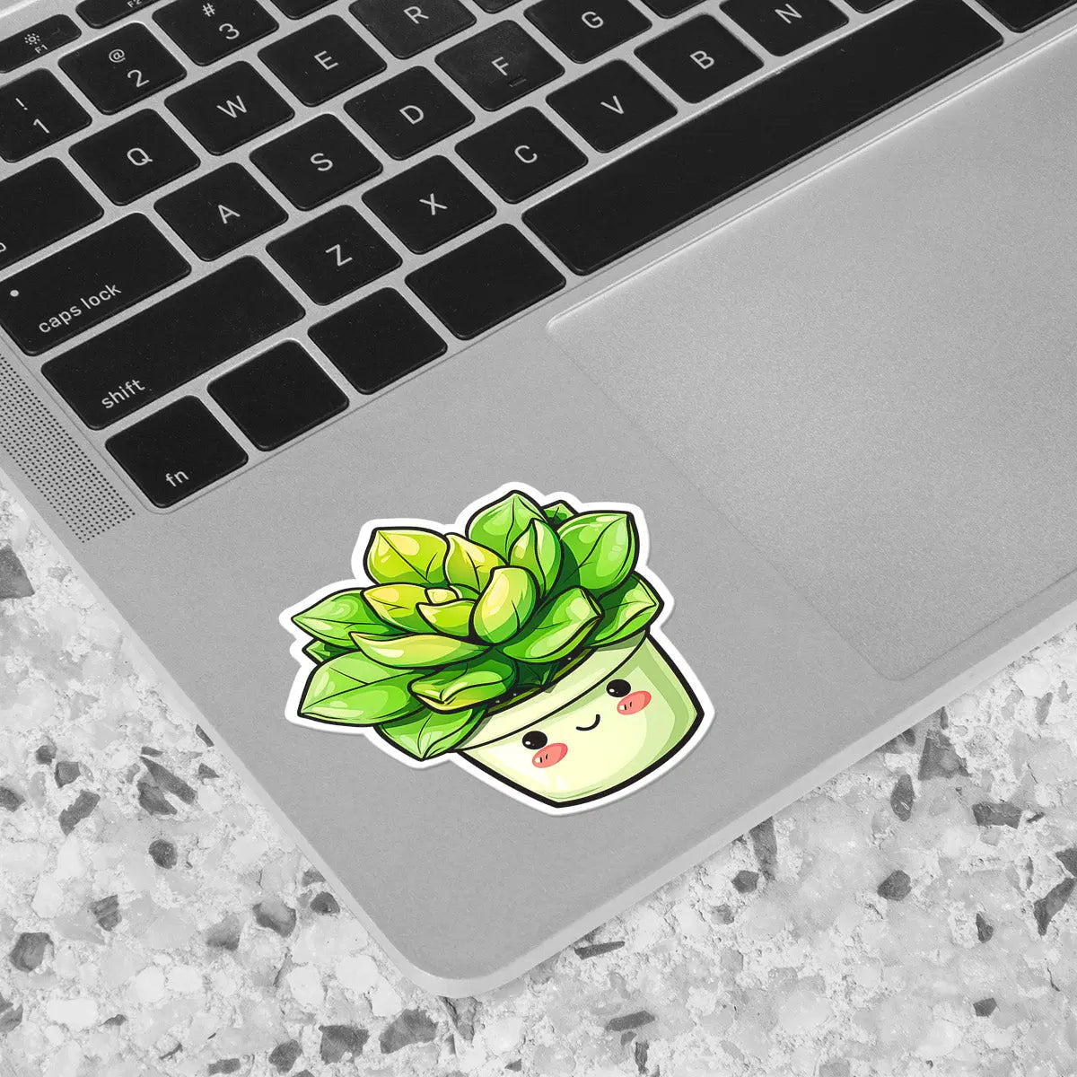 Cute Cartoon Succulent Plant Sticker
