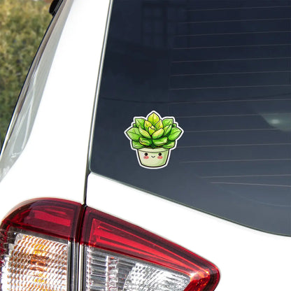 Cute Cartoon Succulent Plant Sticker