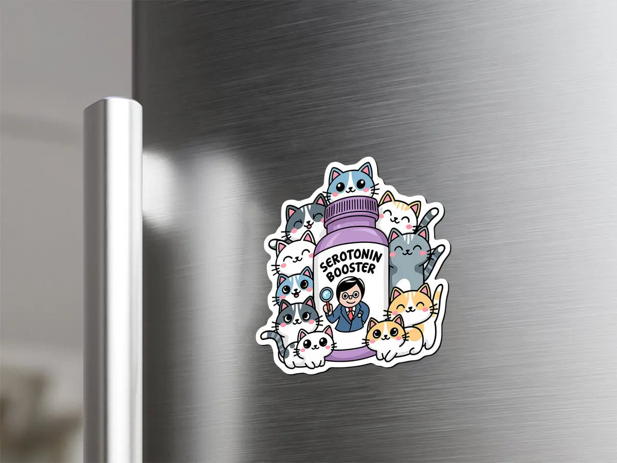 Cute Cat Serotonin Booster Magnet