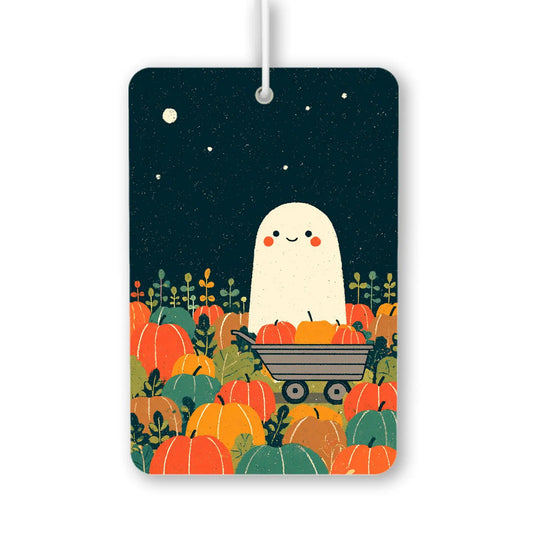 Cute Ghost in Pumpkin Patch Air Freshener