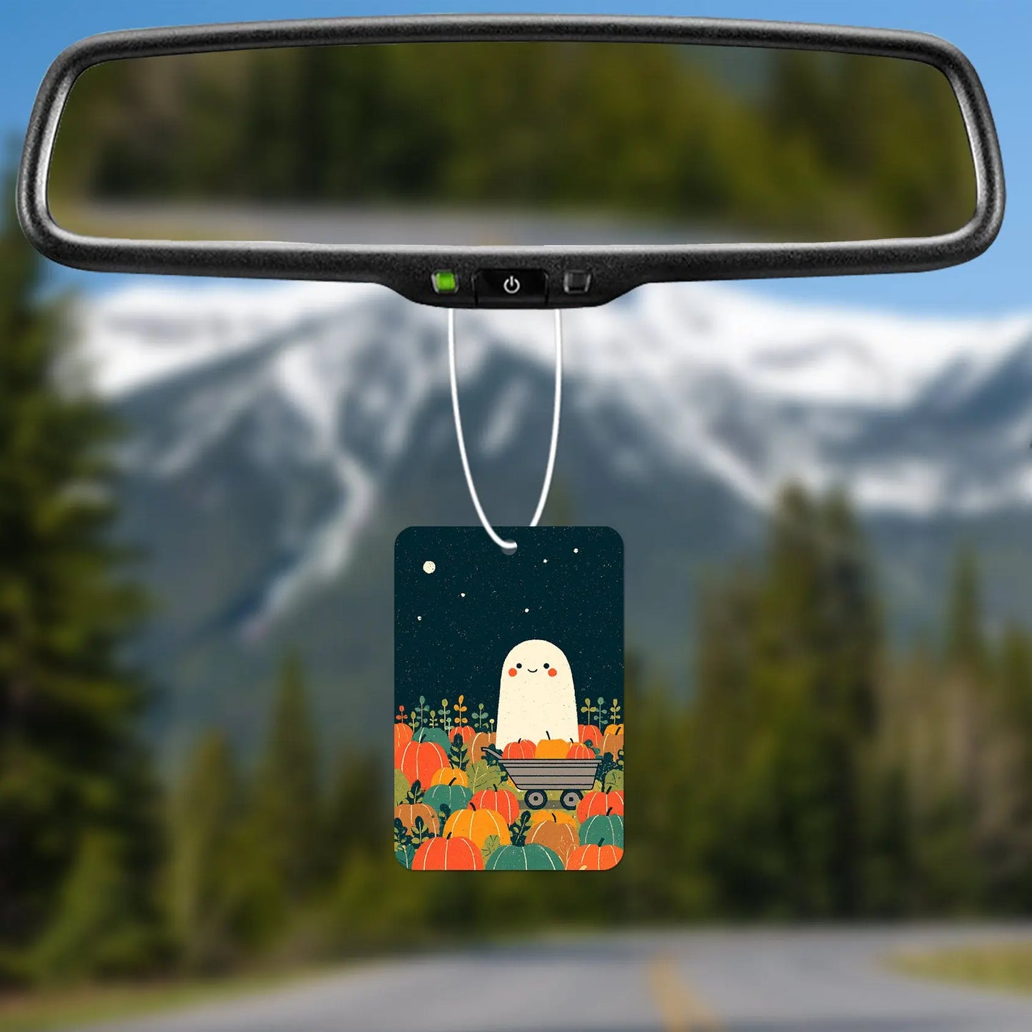 Cute Ghost in Pumpkin Patch Air Freshener