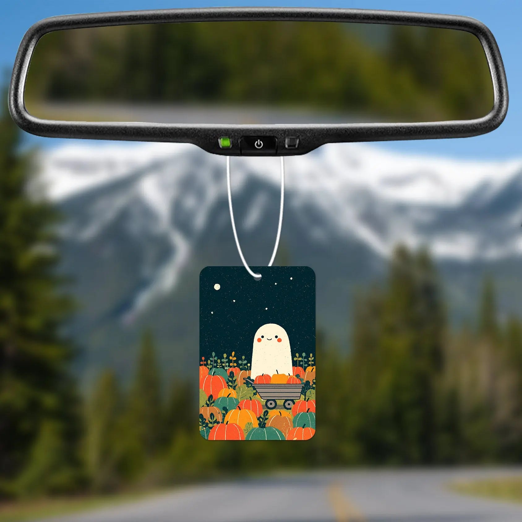 Cute Ghost in Pumpkin Patch Air Freshener