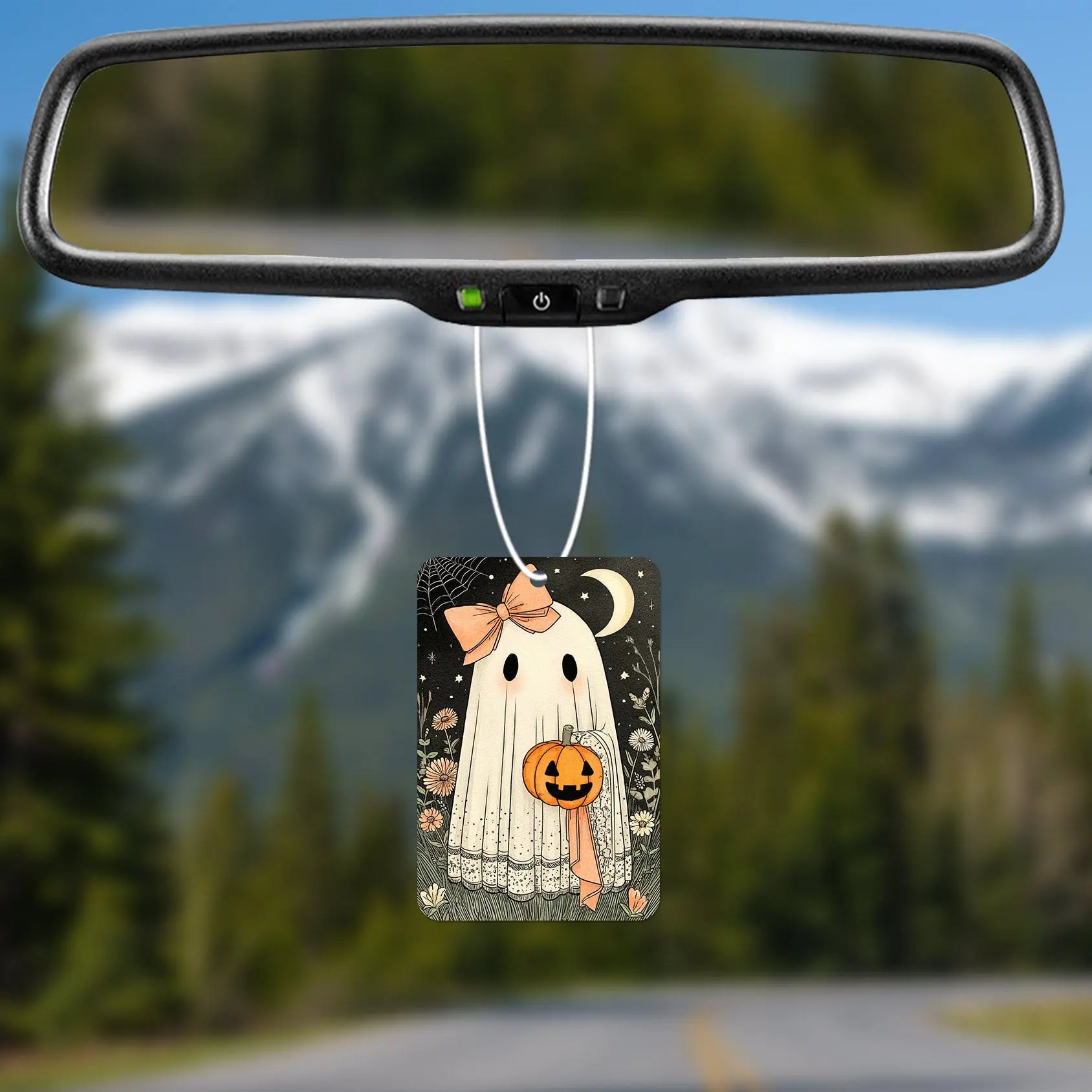 Cute Ghost with Pumpkin Air Freshener
