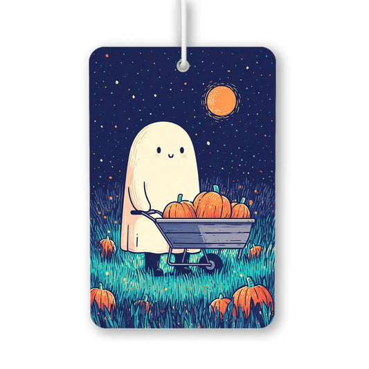 Cute Ghost with Pumpkins Air Freshener