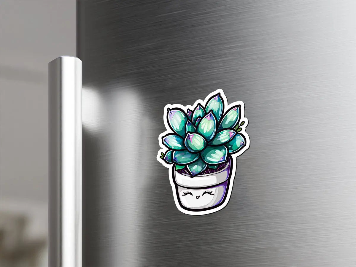 Cute Succulent Plant Magnet
