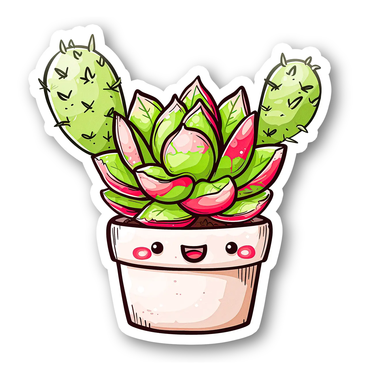 Cute Succulent Plant Magnet