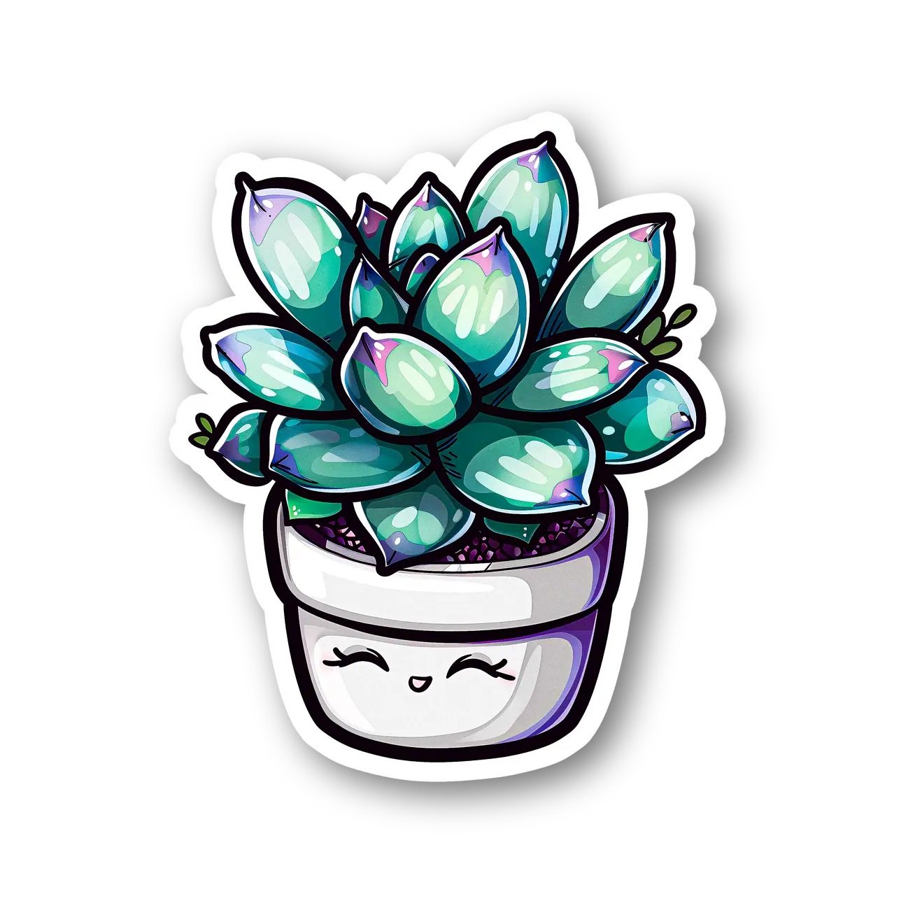 Cute Succulent Plant Sticker