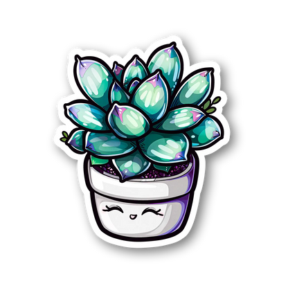 Cute Succulent Plant Sticker