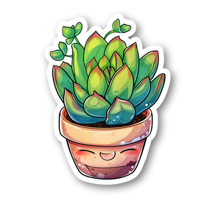 Cute Succulent Plant Sticker
