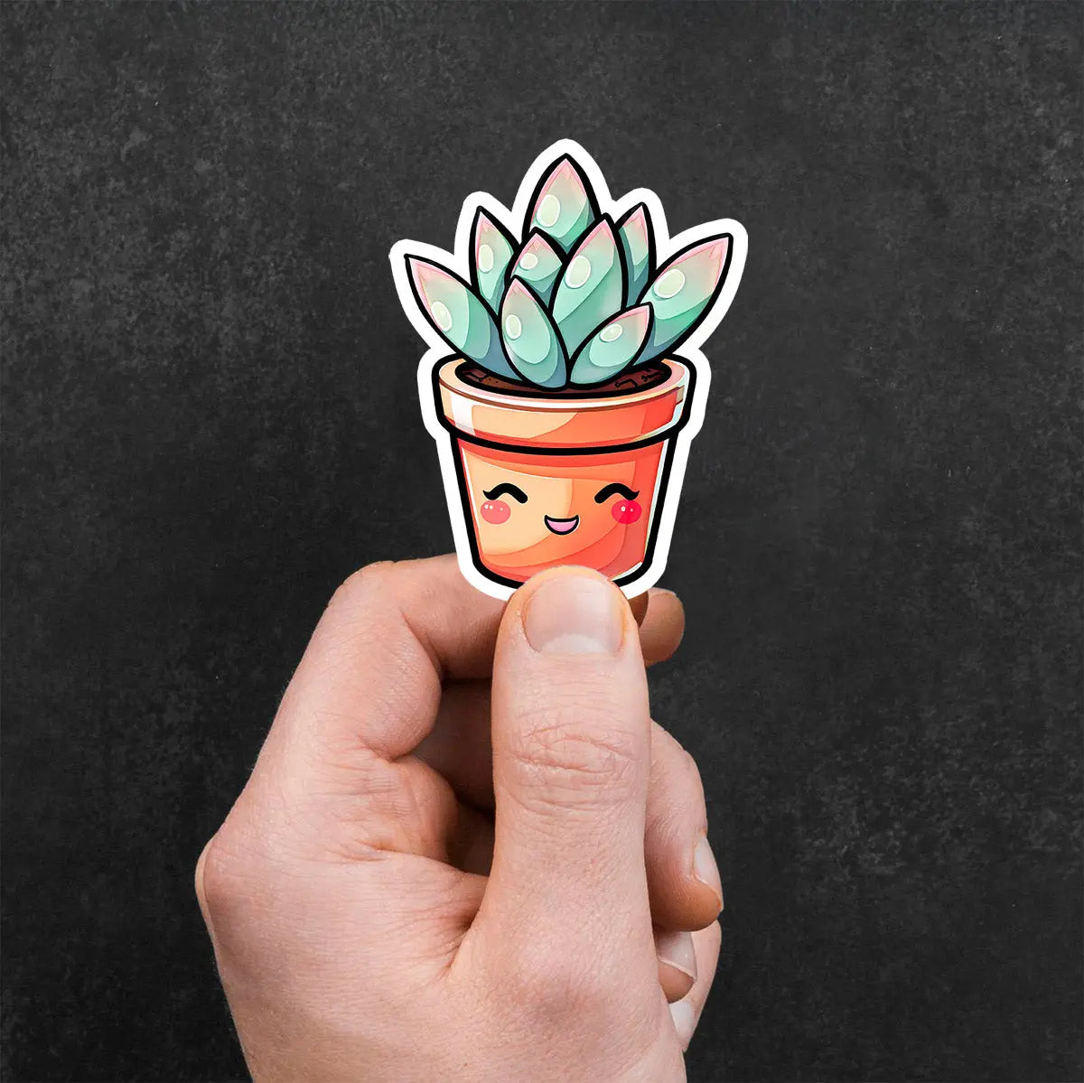 Cute Succulent Plant Sticker