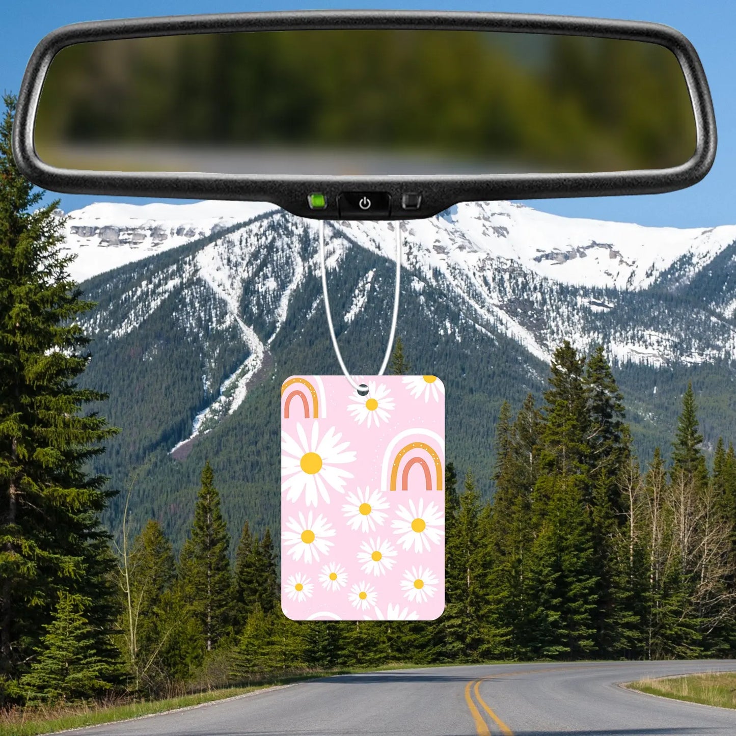 Daisy and Rainbow Pattern Air Freshener