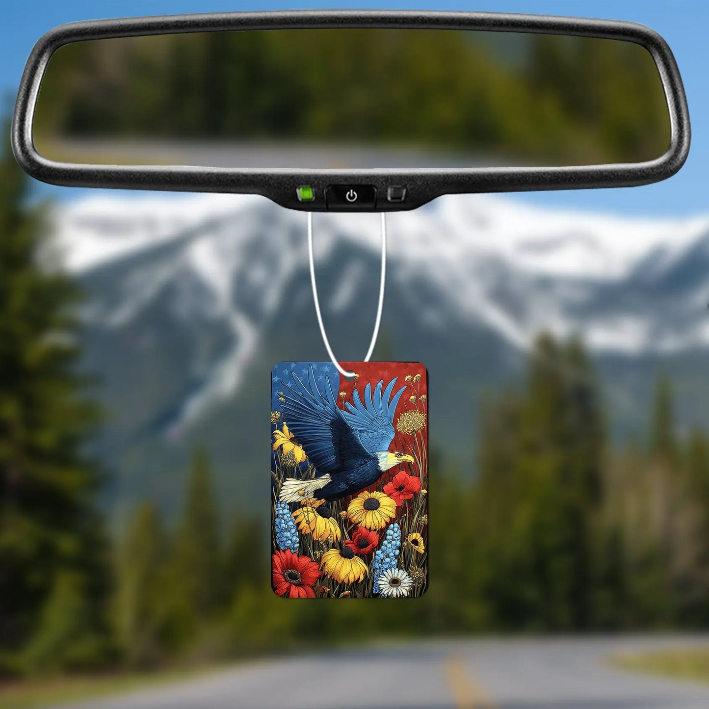 Eagle and Floral Design Air Freshener