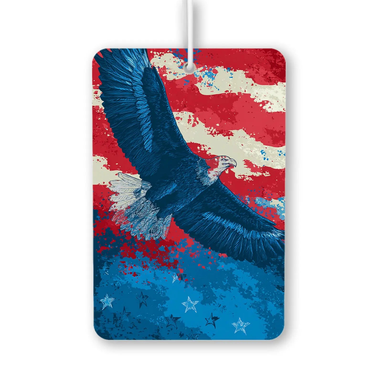 Eagle Soaring Over Patriotic Background Air Freshener