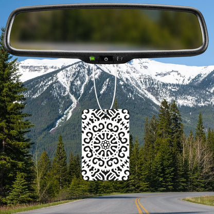 Elegant Black and White Pattern Air Freshener