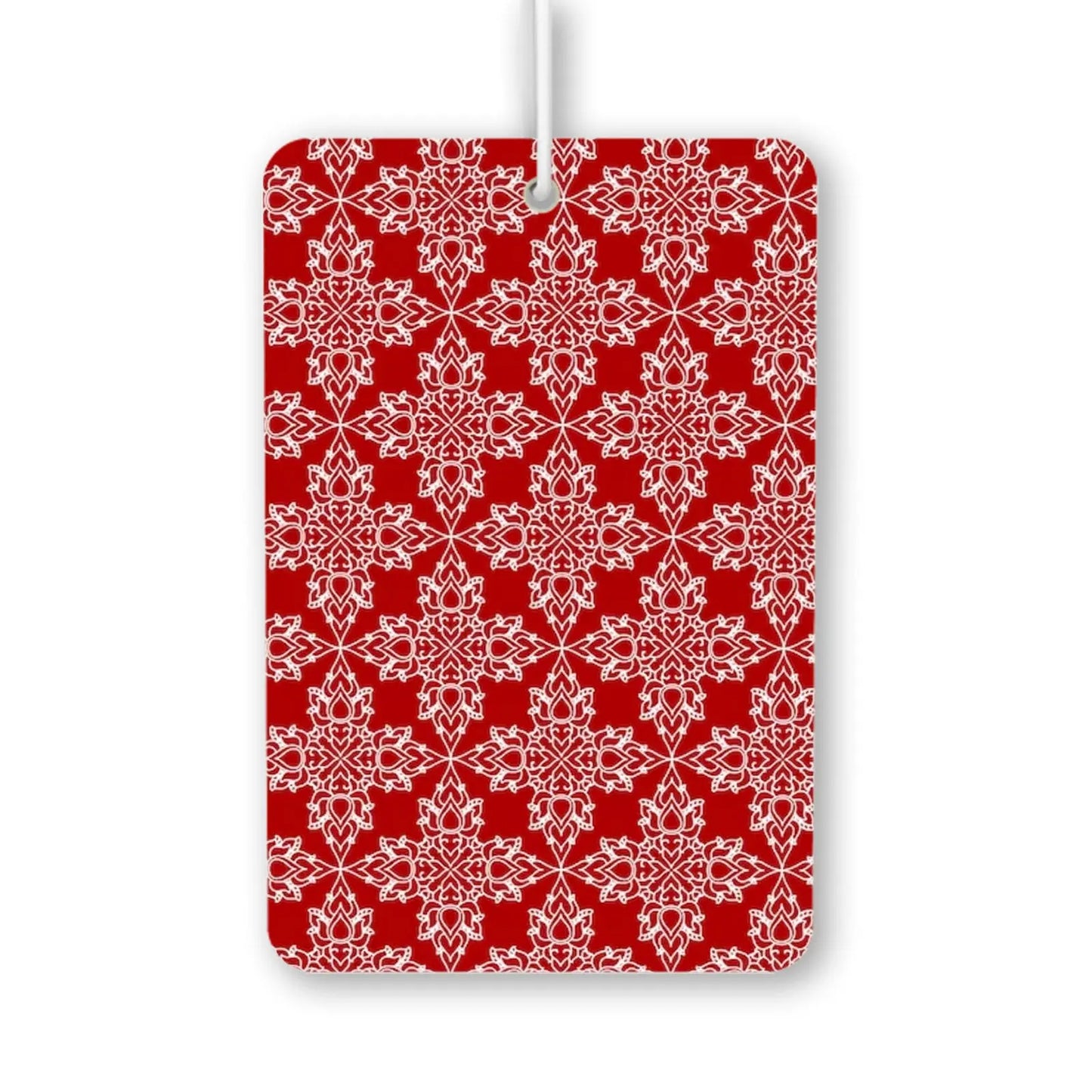 Elegant Red Floral Pattern Air Freshener